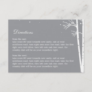 Winter Forest Directions Card
