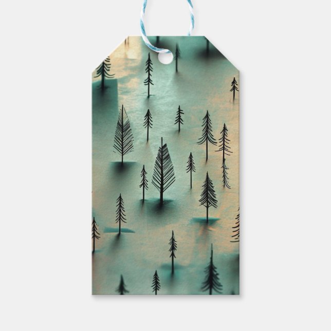 Winter forest gift tags (Front)