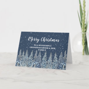 Winter Forest Granddaughter & Family Christmas Card