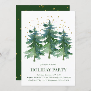 Winter Forest Holiday Party Invitation