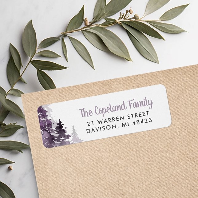 Winter Forest Holiday Return Address Labels (Creator Uploaded)