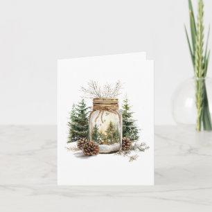Winter Forest in a Jar Note Card