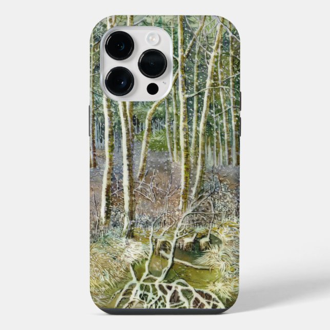 winter forest iPhone case (Back)