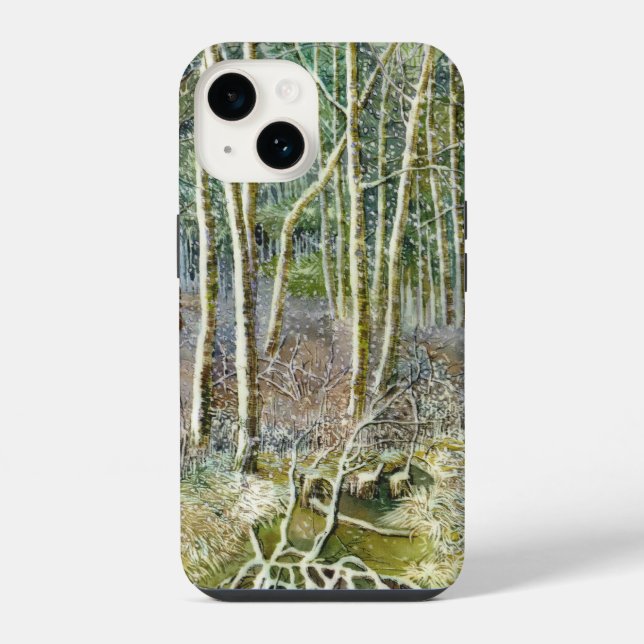 winter forest iPhone case (Back)