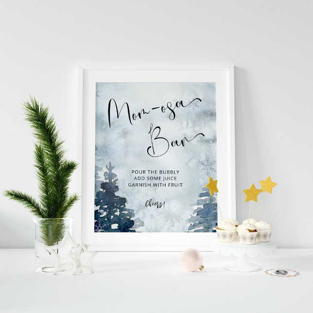 Winter forest mom-osa bar Poster (Creator Uploaded)