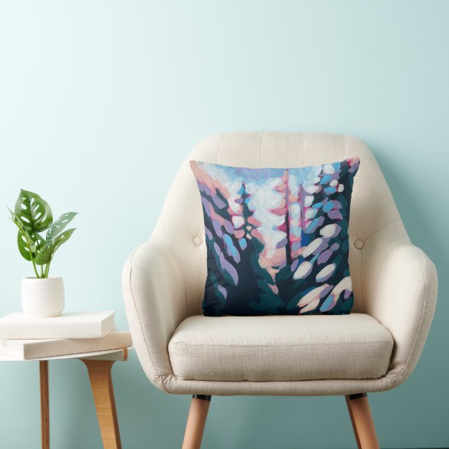 Winter Forest /Mountain Hikers Painting Cushion (Chair)