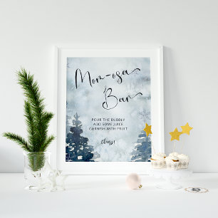 Winter forest mum-osa bar Poster