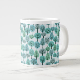 Winter Forest Pattern Large Coffee Mug