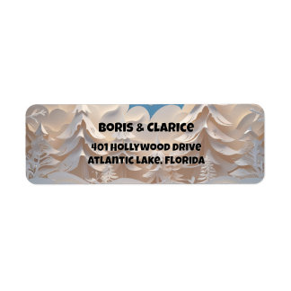 Winter Forest Return Address Label