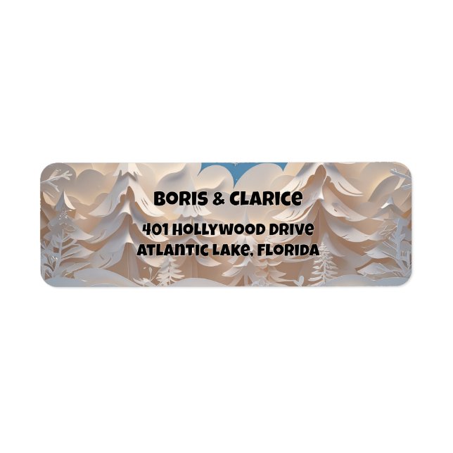 Winter Forest Return Address Label (Front)