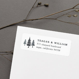 Winter Forest Return Address Label