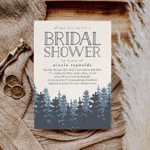 Winter Forest Rustic Bridal Shower Invitation