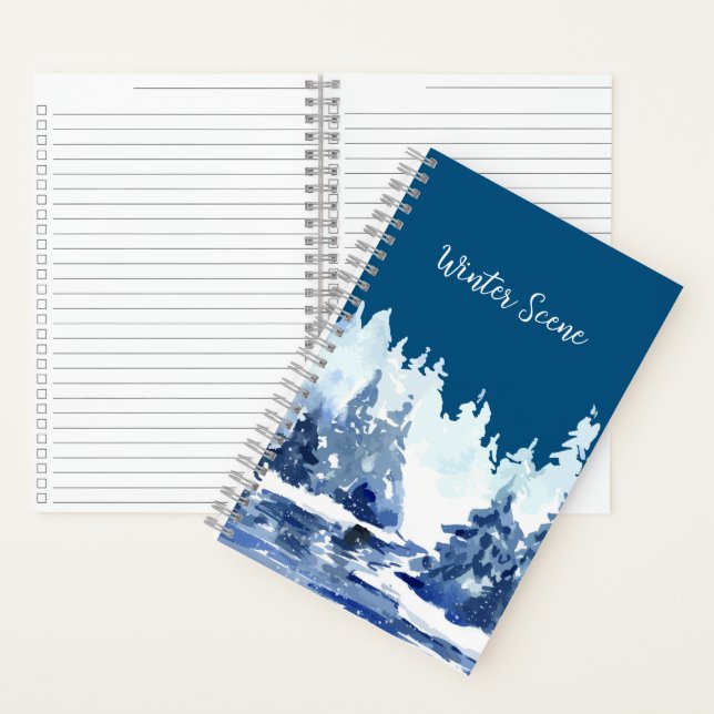 Winter Forest Scene  Notebook (Inside)