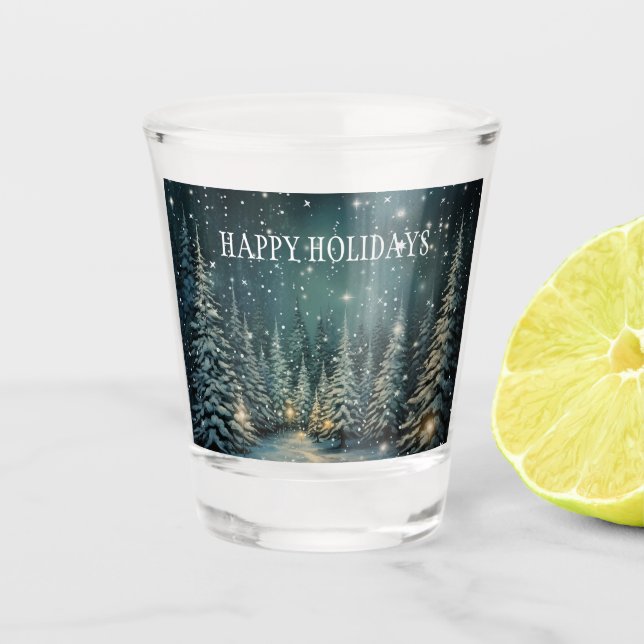 Winter Forest  Shot Glass (Front)