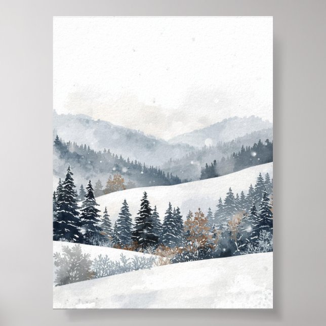 Winter Forest Snow Landscape Poster (Front)