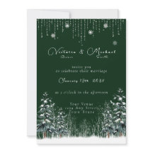 Winter Forest Snow Pine Trees Wedding