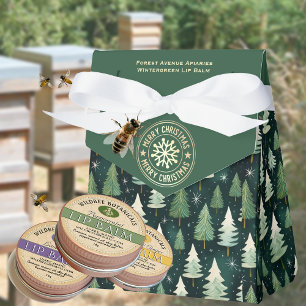 Winter Forest & Snowflake Personalised Apiary Gift Favour Box