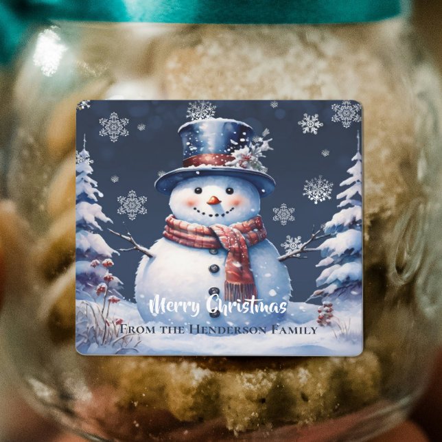 Winter Forest Snowman Christmas Baking (Winter Forest Snowman Christmas Baking Label)