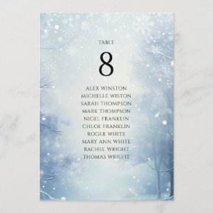 Winter Forest Table Number Seating Chart