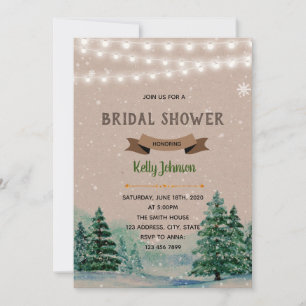 Winter forest theme invitation