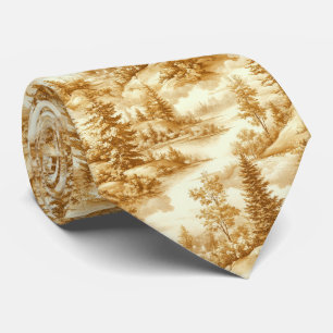 Winter Forest Toile de Jouy Pattern (12) Tie