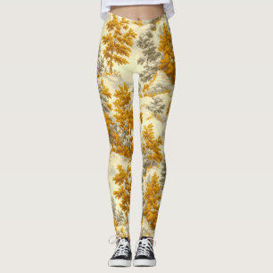 Winter Forest Toile de Jouy Pattern (8) Leggings