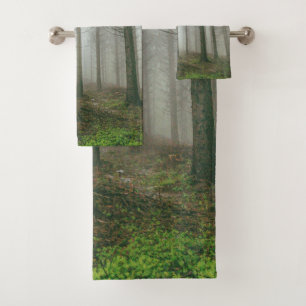 Winter forest trees #11 bath towel set