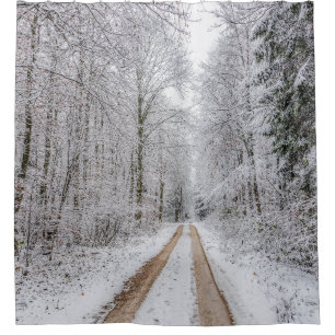 Winter forest trees #22 shower curtain
