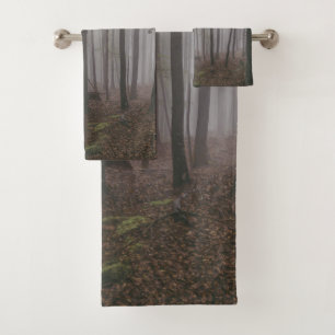 Winter forest trees #9 bath towel set