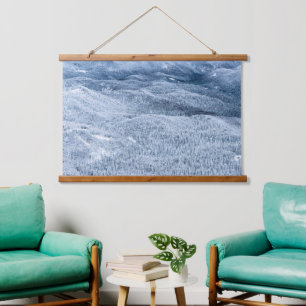 Winter forest under deep snow hanging tapestry