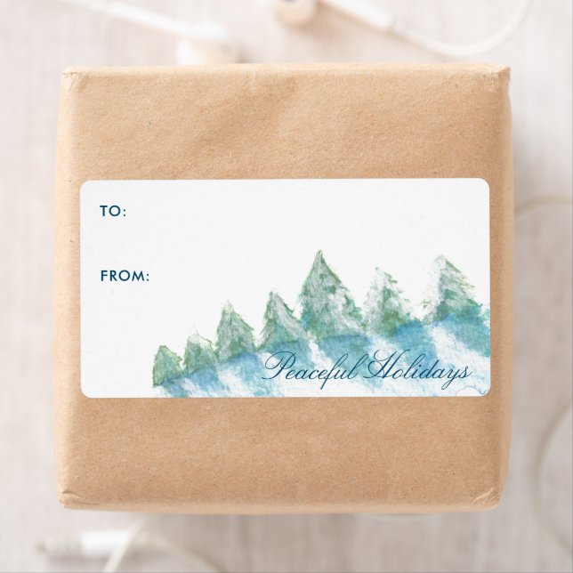 Winter Forest Watercolor Christmas Gift (Insitu)