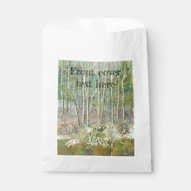 winter forest  Watercolor Favour Bag (Front)