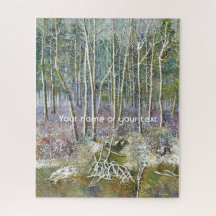 winter forest Watercolor painting