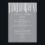 Winter Forest Wedding Menu Card<br><div class="desc">Perfect for winter weddings,  this Winter Forest collection is sure to add a whimsical touch to your wedding celebration. Custom colours available upon request. View the complete Winter Forest Collection at berryberrysweet.com 

View the complete Forest Trees Collection (available in green and orange)</div>