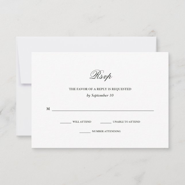 Winter Forest | Wedding Response (Front)