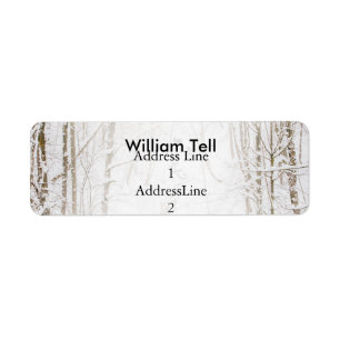 Winter Forest With A Stream Return Address Label