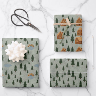 Winter Forest Wrapping Paper – Gingerbread Village