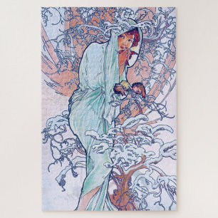 Winter (Four Seasons), Alphonse Mucha Jigsaw Puzzle