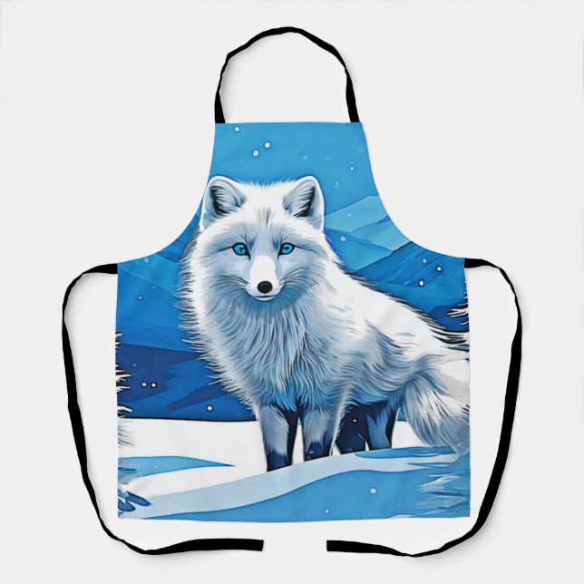 Winter Fox Art Apron (Front)
