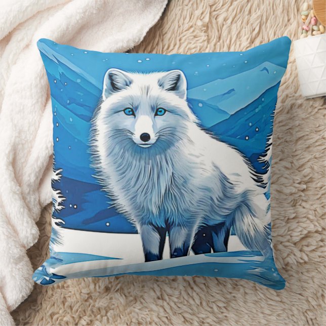 Winter Fox Art Cushion (Blanket)