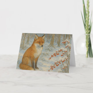 Winter Fox Christmas Card