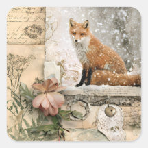 Winter Fox Cottagecore Vintage