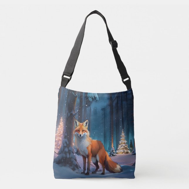 Winter Fox Crossbody Bag (Front)
