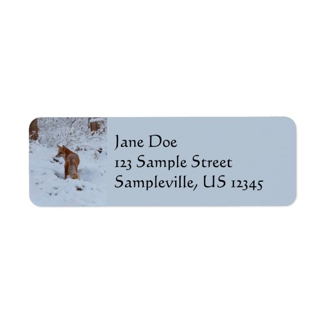 Winter Fox Return Address Label (Front)