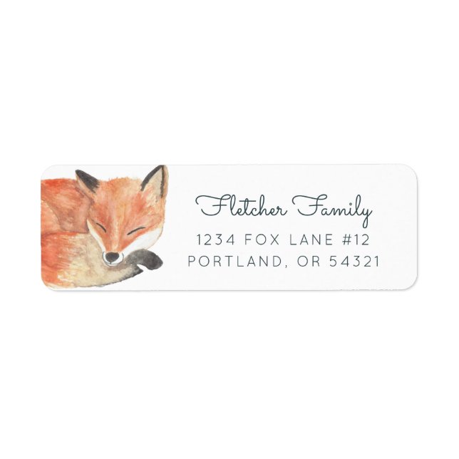 Winter Fox Return Address Label (Front)