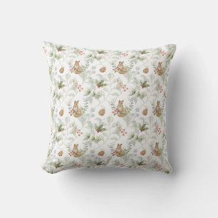 Winter Fox Woodland Forest Cute Cushion