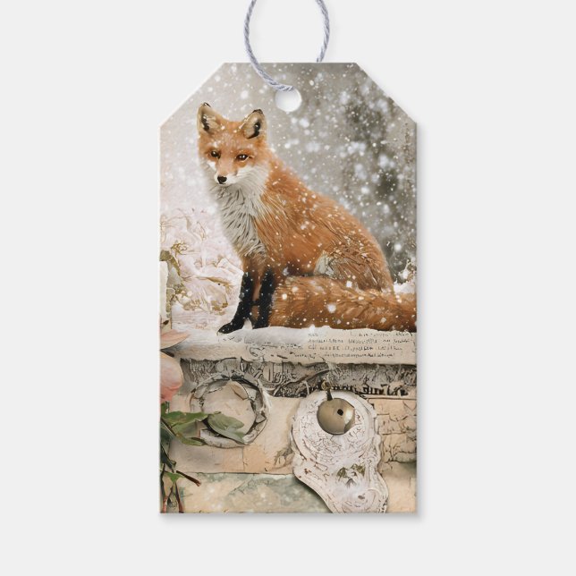 Winter FoxGift Tag (Front)