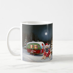 Winter French Bulldog Caravan Christmas Adventure  Coffee Mug