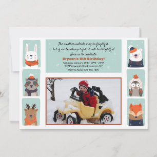 Winter Friends Photo Invitation