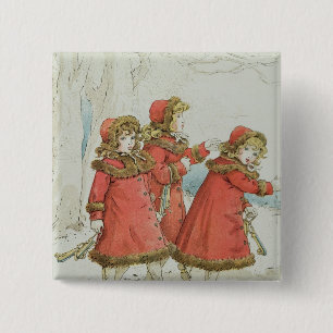 Winter' from April Baby's Book of Tunes, 1900 15 Cm Square Badge